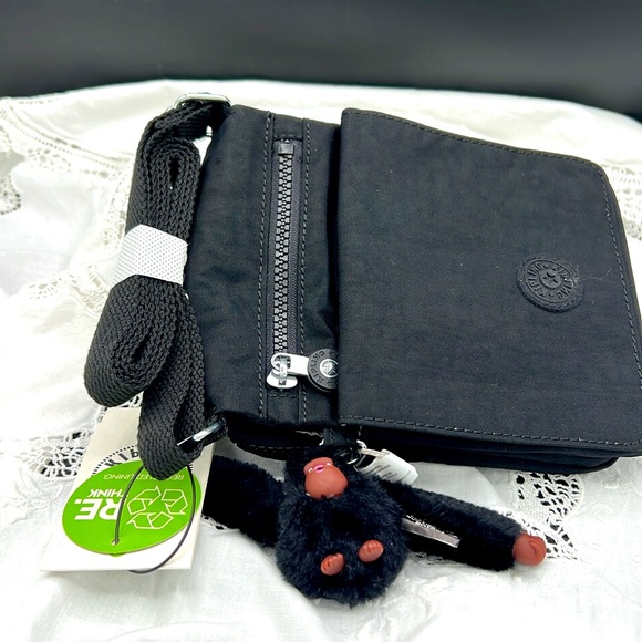 Kipling NWT Black Nylon Crossbody Travel Lightweight Purse (P0012) - Picture 9 of 10